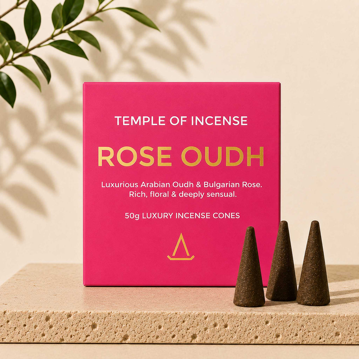 Rose Oudh Incense Cones 50g