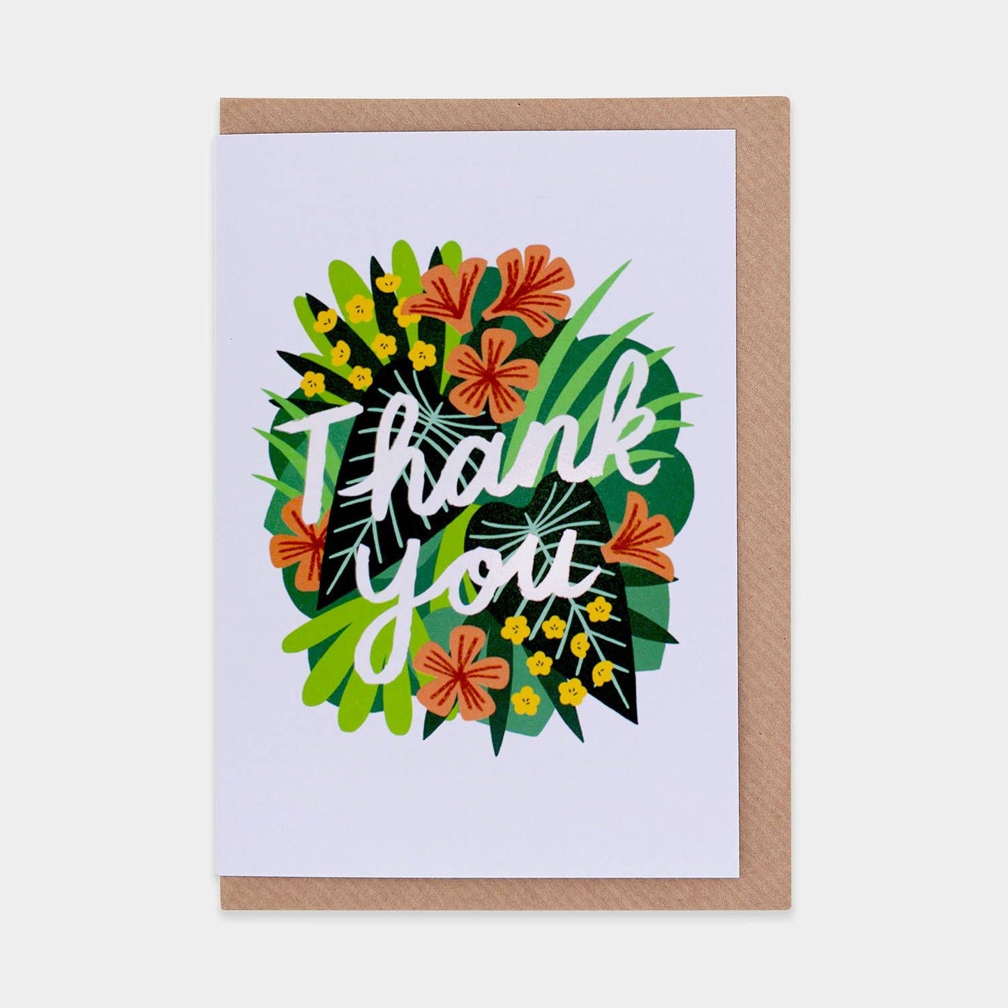 Thank You Greetings Card - Shimmering Foil Lettering