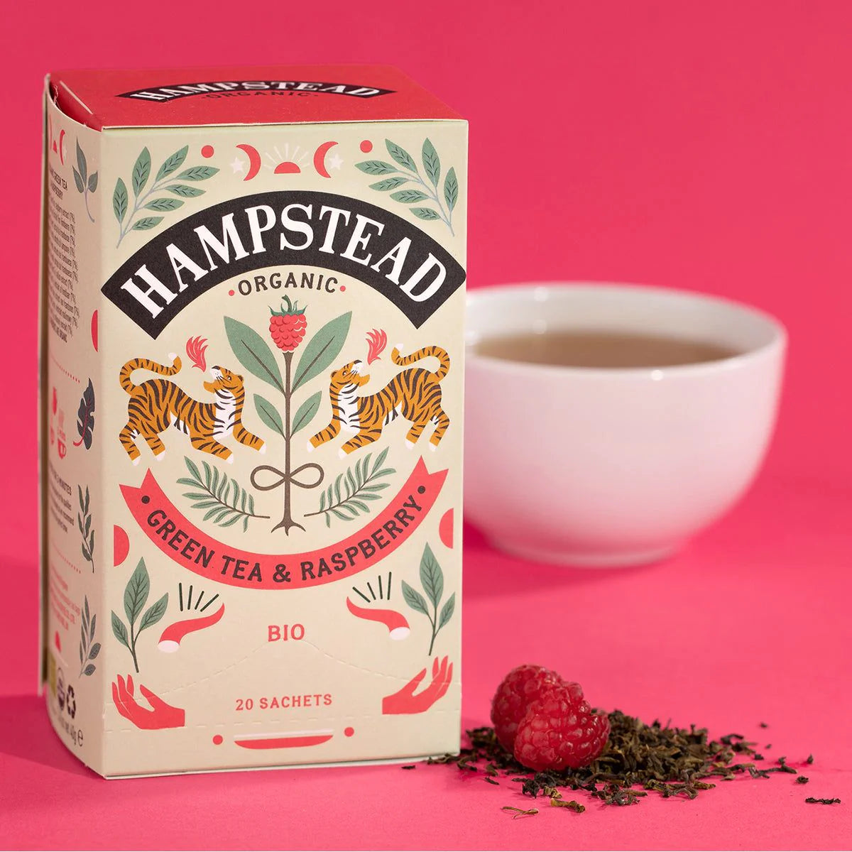 Hampstead Organic Green Tea and Raspberry