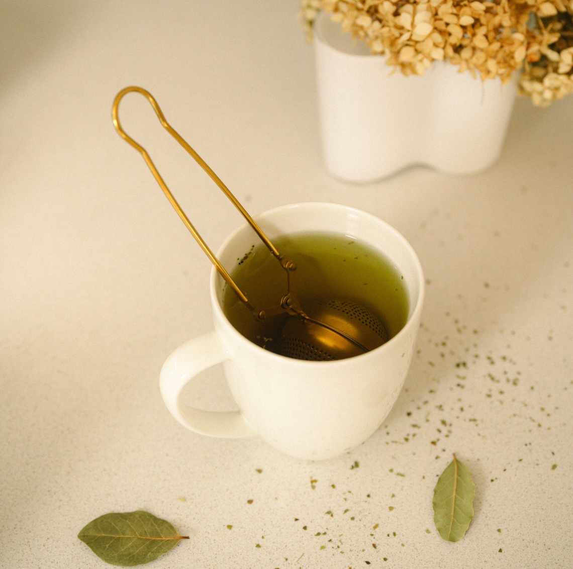 Steel Tea Strainer | Gold or Silver