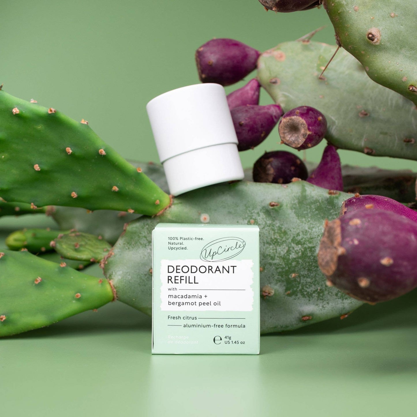 Plastic free Refillable Deodorant with Macadamia + Bergamot