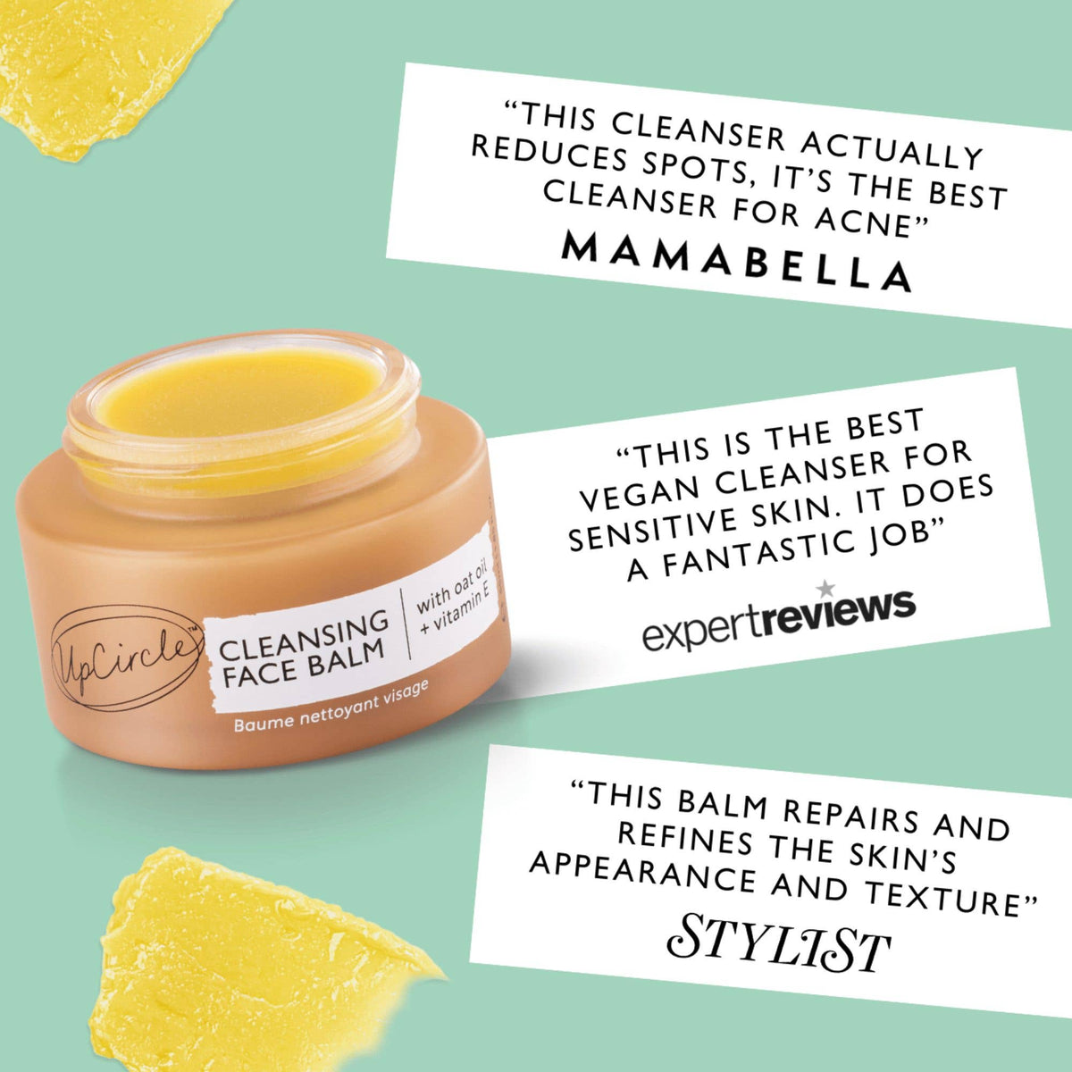 Natural Cleansing Balm Makeup Remover with Oat + Vitamin E