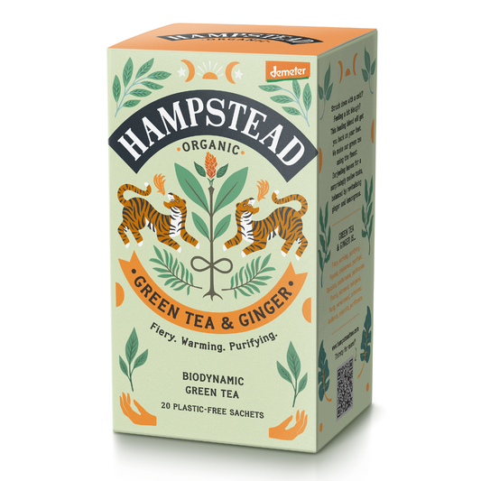 Hampstead Organic Green Tea & Ginger Tea - (Single - 1x20g)