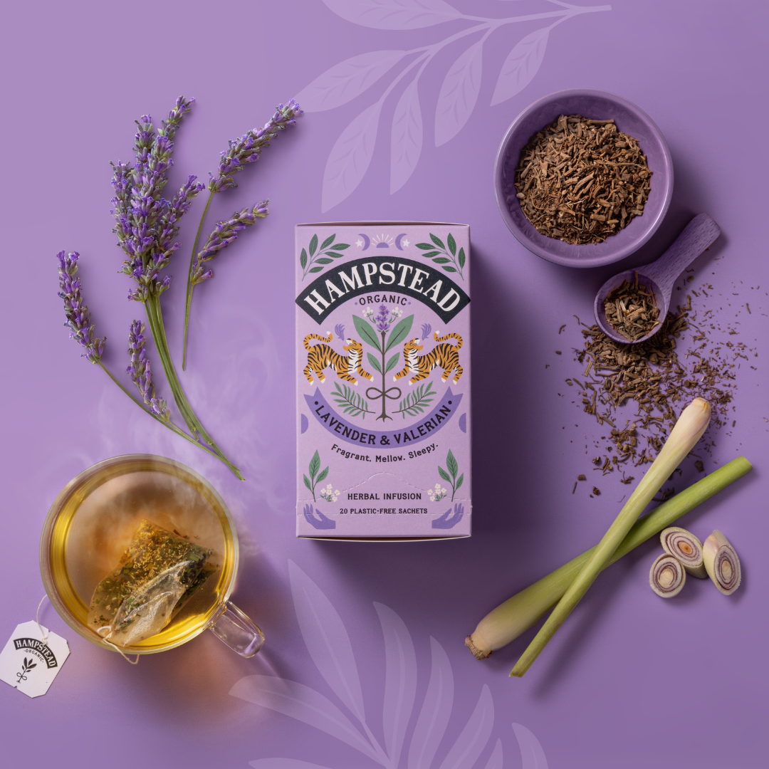 Hampstead Organic Lavender Valerian Tea - (Single - 1x20g)