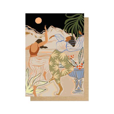 Dancing in the Moonlight Greetings Card