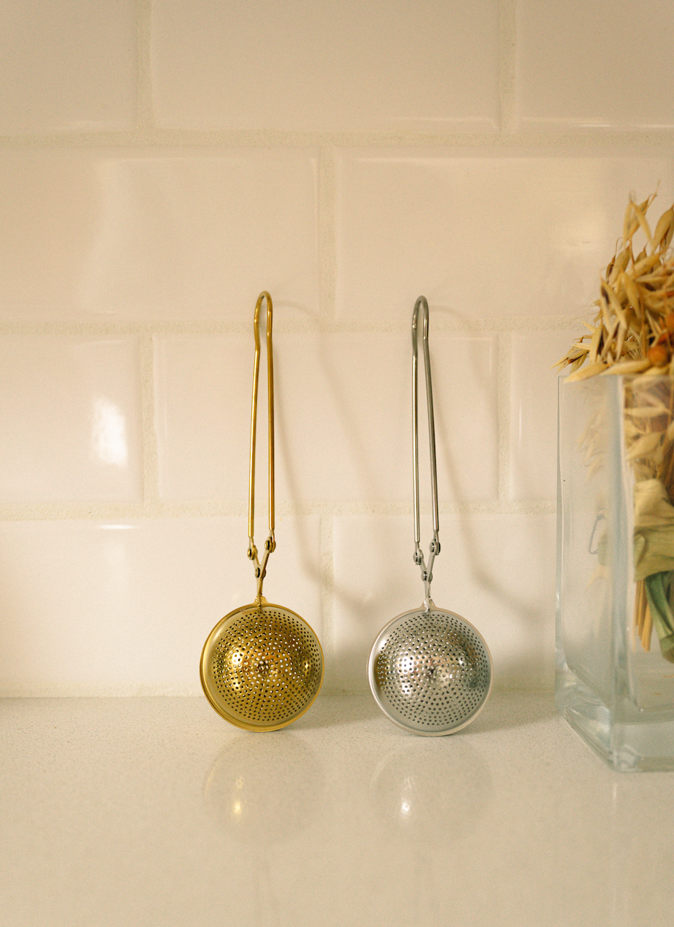 Steel Tea Strainer | Gold or Silver
