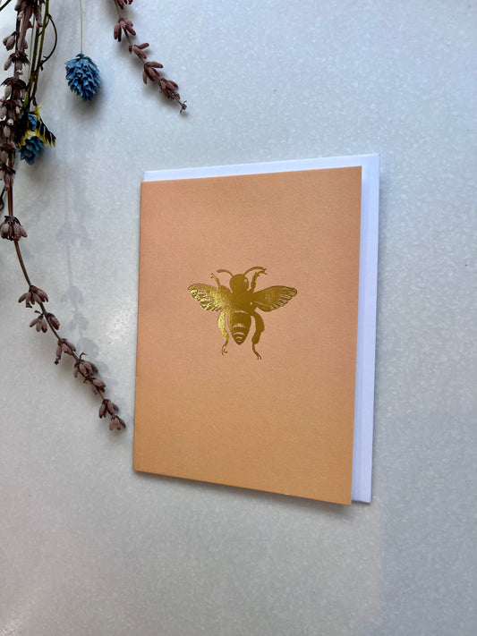 Small Card - Gold Bee