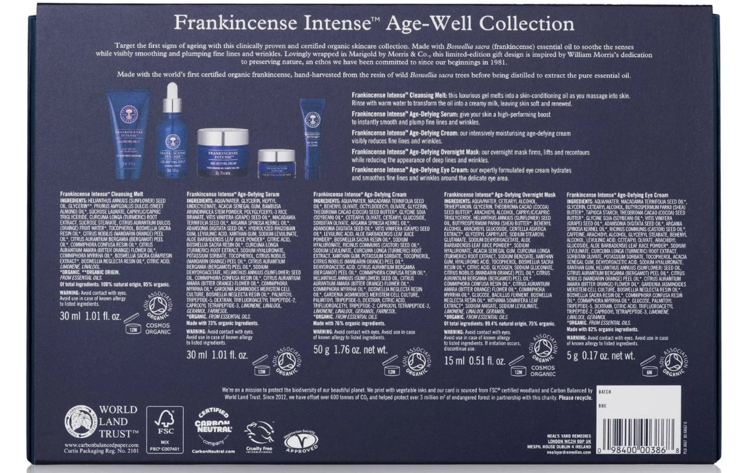 New Gift Set - Frankincense Intense Age-Well Collection