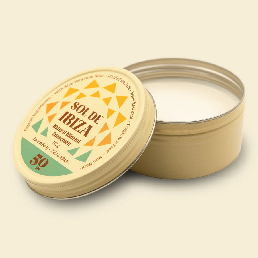 Natural Mineral Sunscreen SPF50 Face & Body Plastic Free Tin