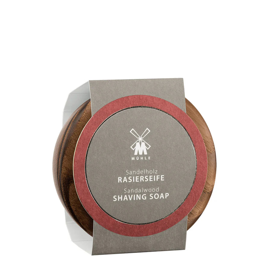 MÜHLE Shave Care Ash Wooden Bowl and Sandalwood Shaving Soap