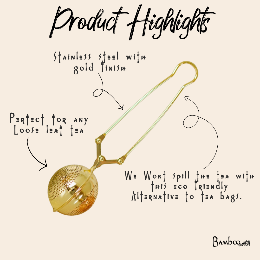 Steel Tea Strainer | Gold or Silver
