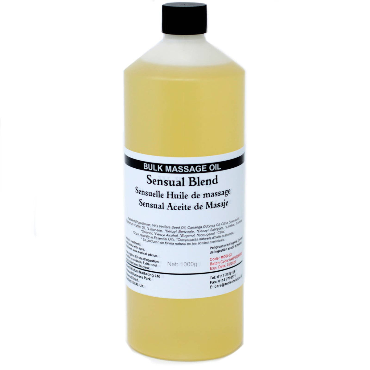 ''Sensual'' Massage Oil / Bath Oil 1L