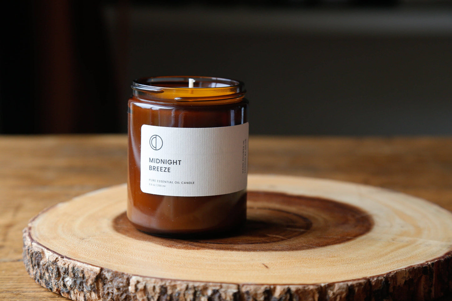 Midnight Breeze candle (Rose Geranium + Vetiver + Patchouli)