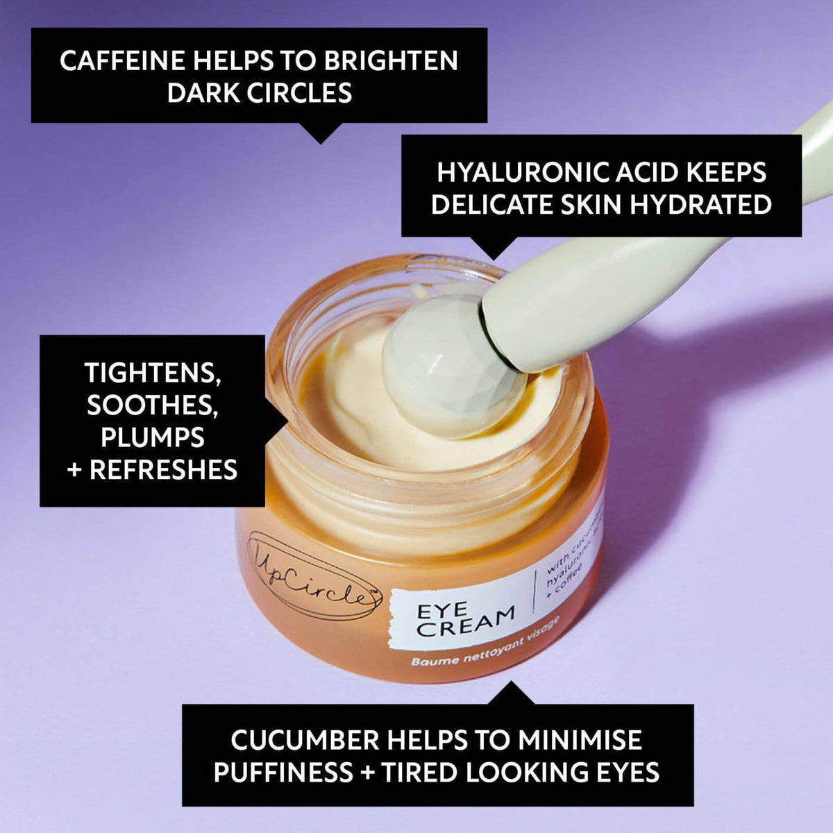 Vegan Hydrating Eye Cream with Hyaluronic Acid + Coffee Oil: 15ml - £65.97+VAT per Case of 6